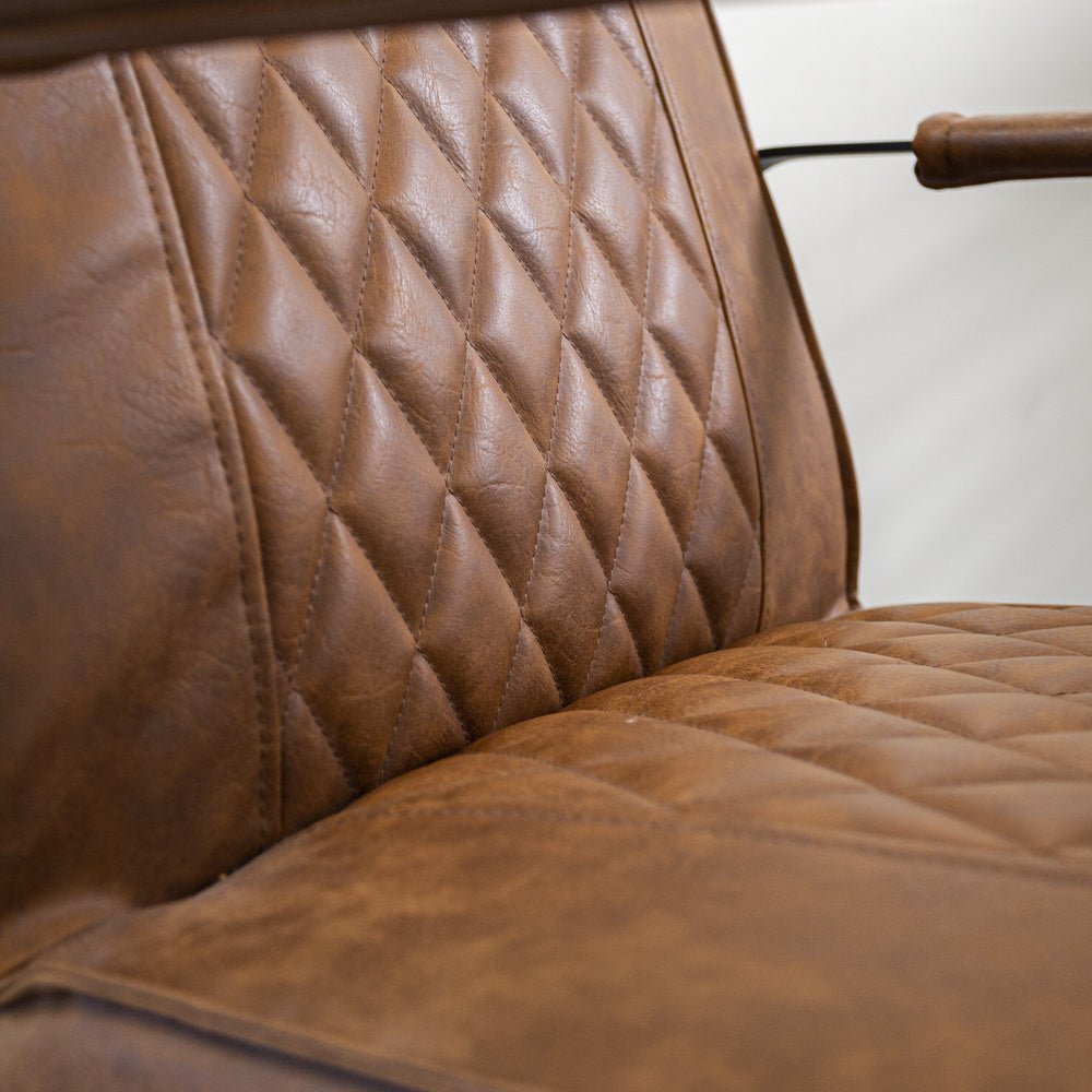 Armchair Peter Dimehouse Cognac LxWxH 68x62x45 Faux leather Atmosphere photo different