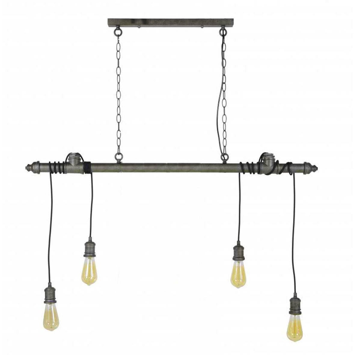 Hanging lamp Bray Dimehouse Gray LxWxH 89x15x8 Metal White photo front view