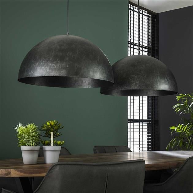 Hanging lamp Dacia DH Interior Charcoal LxWxH 128x67x38 Metal Atmospheric photo diagonal front view