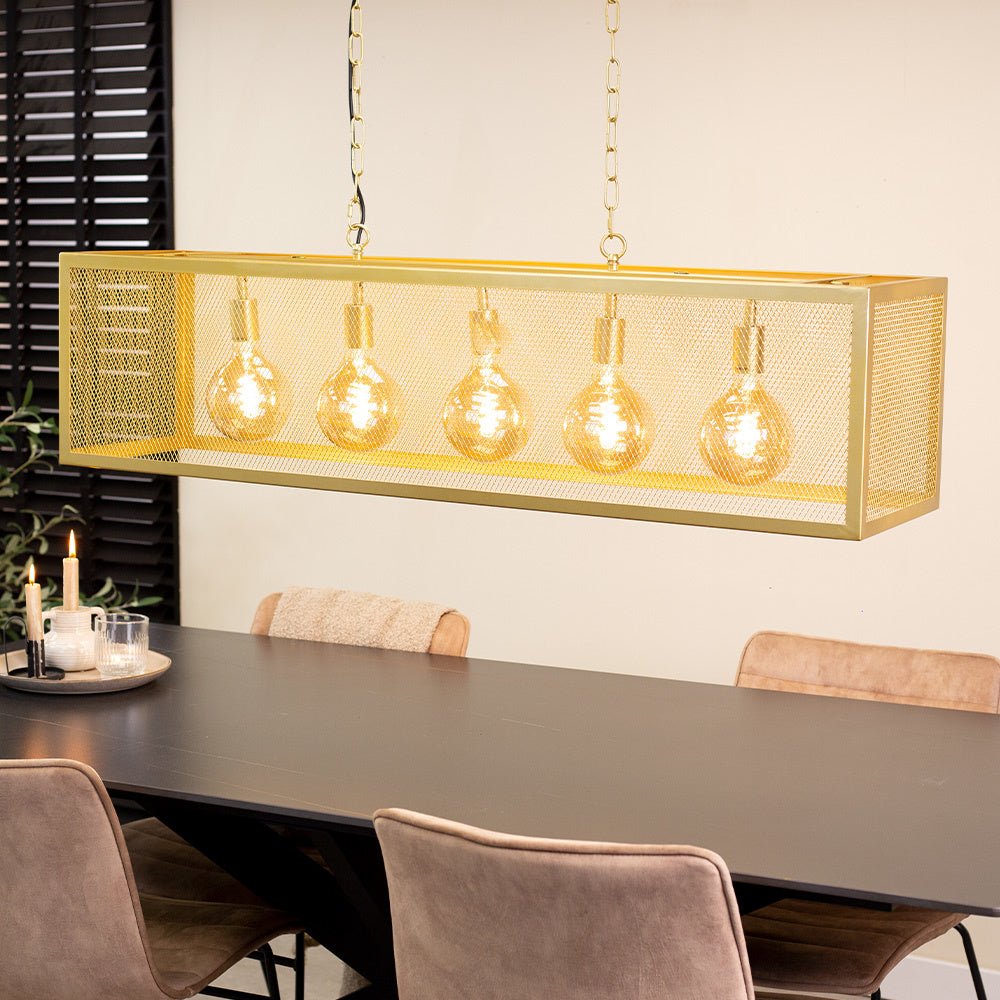 Duncan hanging lamp Dimehouse Gold LxWxH 125x41x36 Metal Atmospheric photo diagonal front view