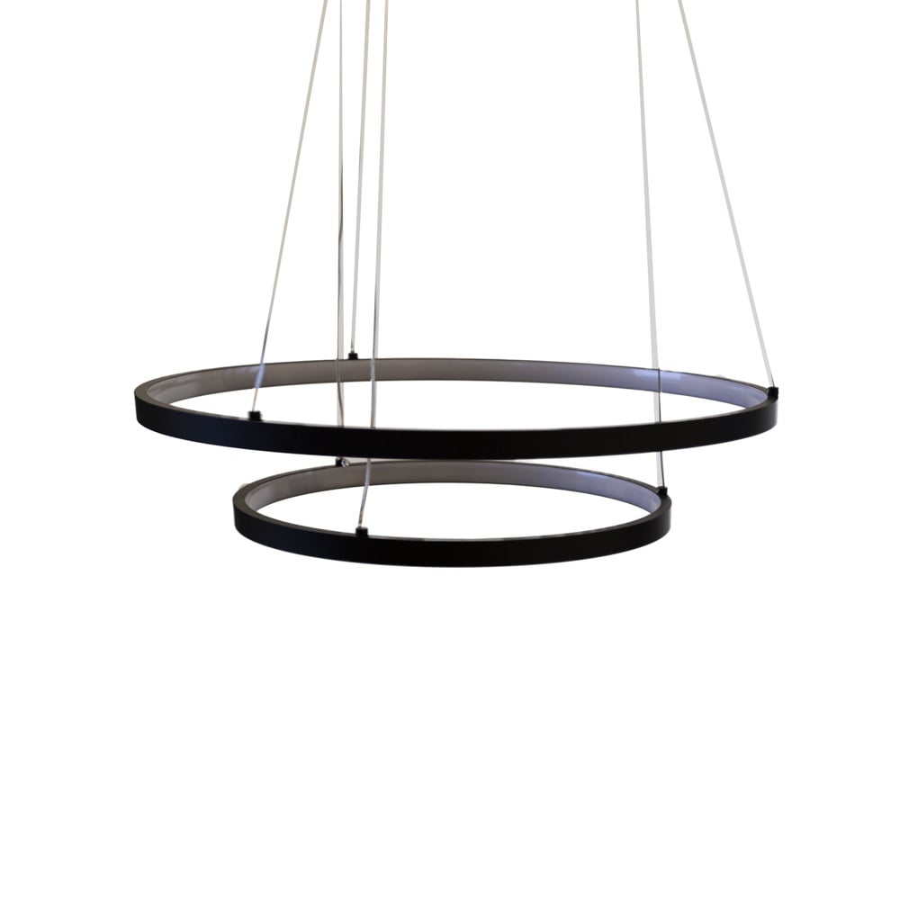Hanging lamp Elaine Black Dimehouse Black LxWxH 56x56x12 Metal White photo diagonal front view