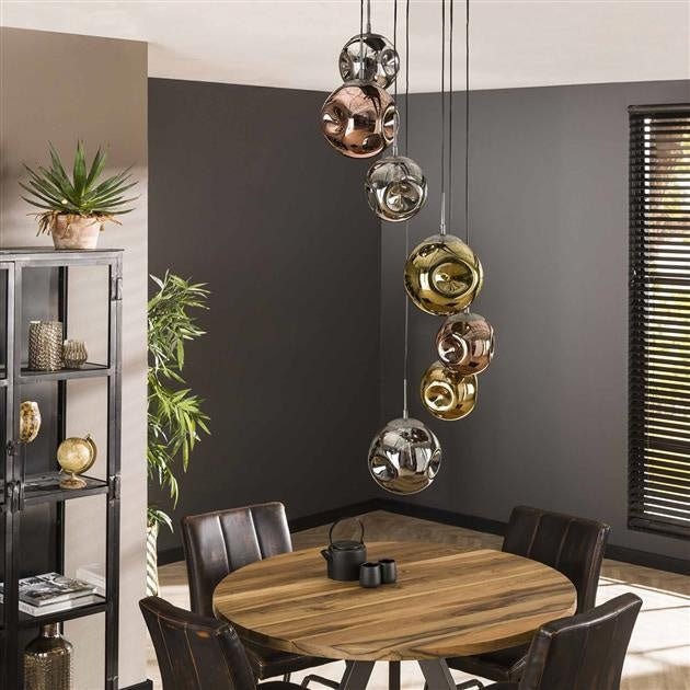 Hanging lamp Ada DH Interior Silver LxWxH 71x60x57 Silver Atmospheric photo diagonal rear view