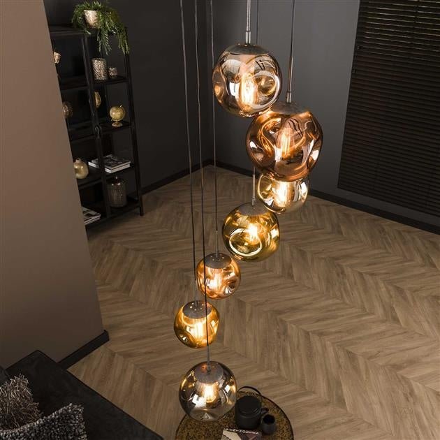 Hanging lamp Ada DH Interior Silver LxWxH 71x60x57 Silver Ambient photo diagonal front view