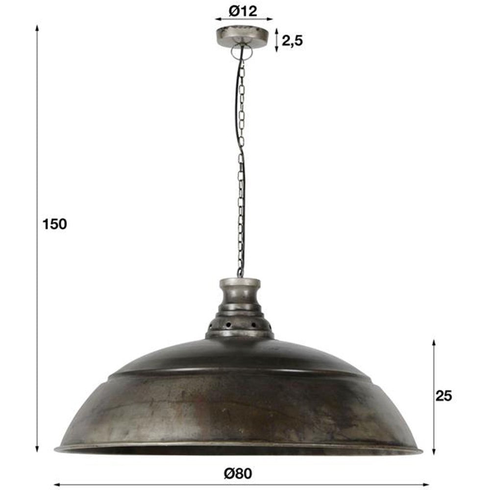 Hanging lamp Leonard DH Interior Silver LxWxH 84x84x30 Silver White photo size indication