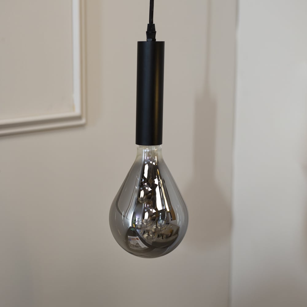 Miles Smokey hanging lamp Dimehouse Anthracite LxWxH 29x22x22 Glass Atmospheric photo front view