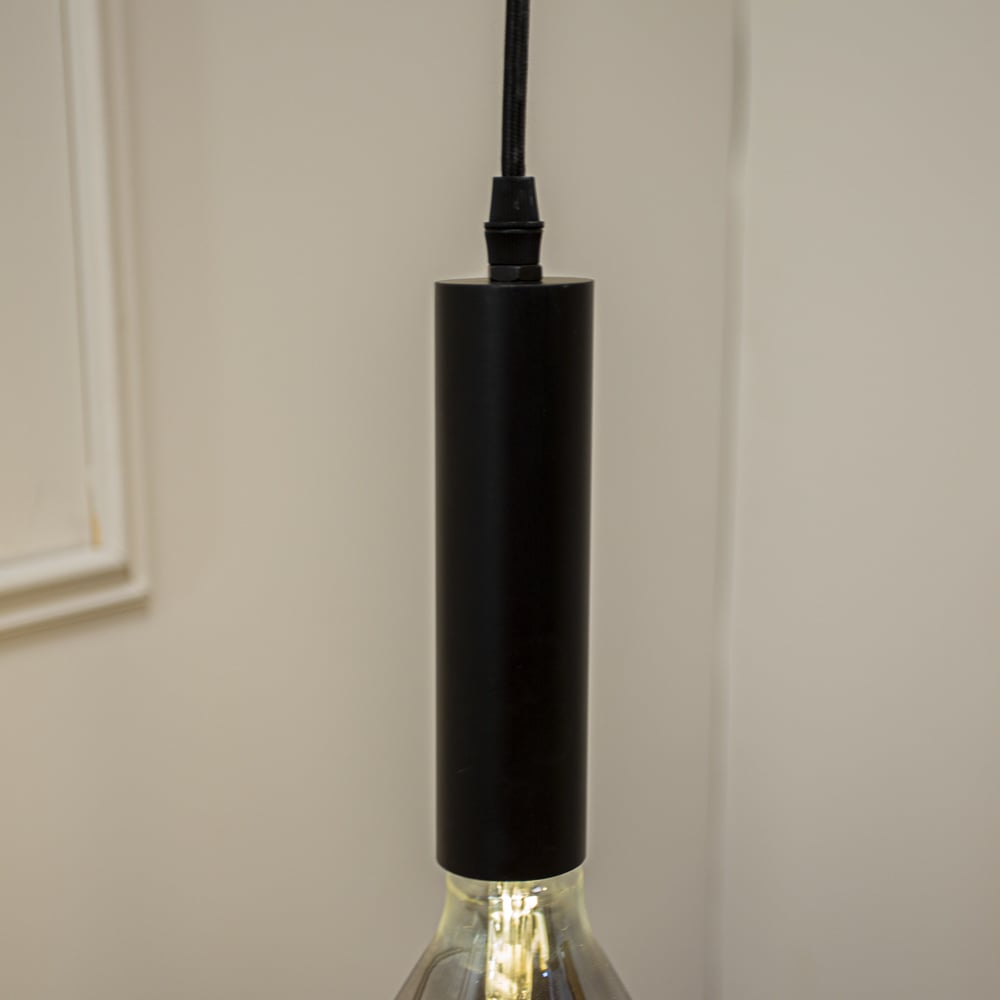 Miles Smokey hanging lamp Dimehouse Anthracite LxWxH 29x22x22 Glass Atmospheric photo detail