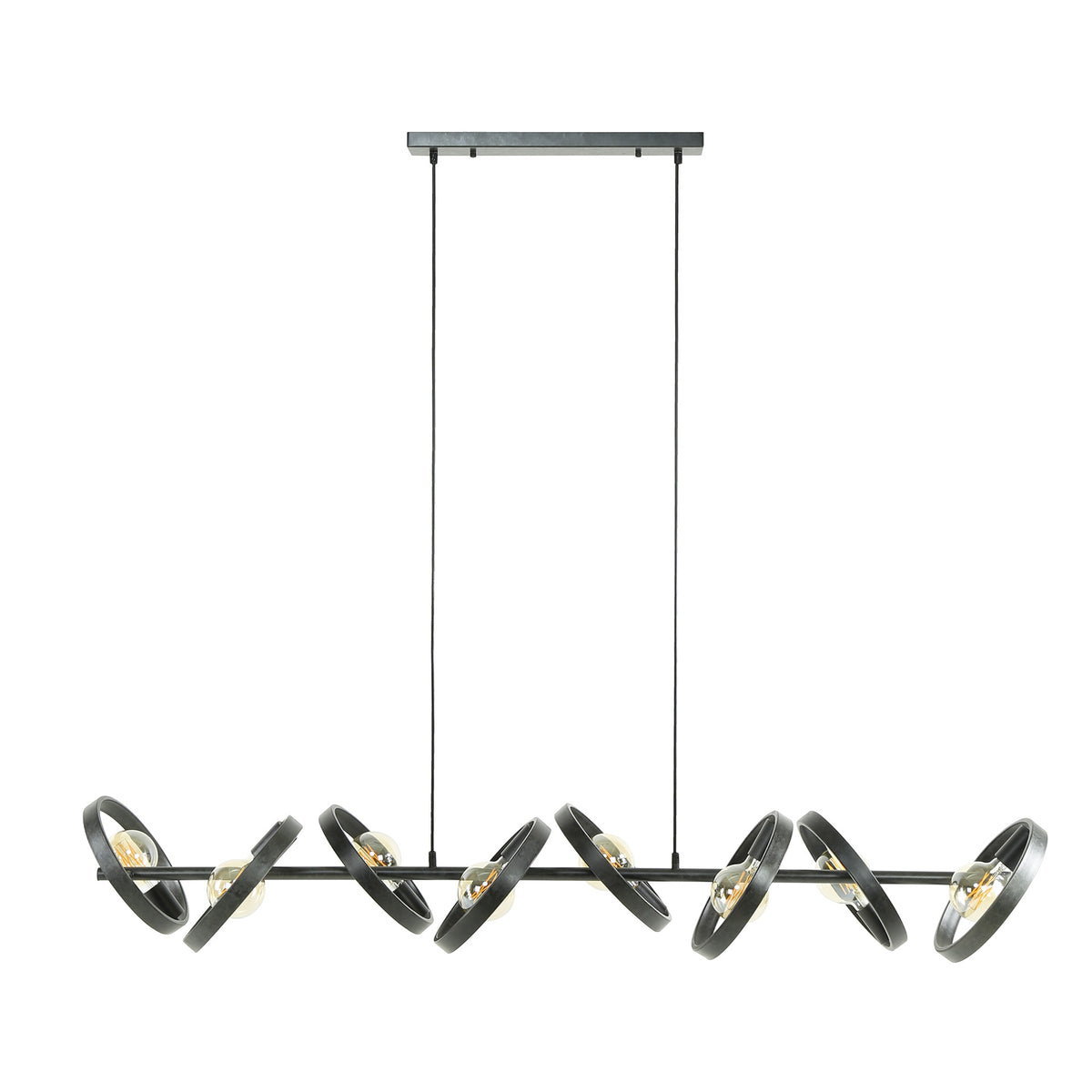 Hanging lamp Otan DH Interior Charcoal LxWxH 168x44x19 Metal White photo front view