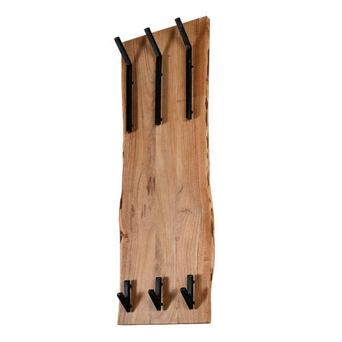 Coat rack Levi DH Interior Acacia LxWxH 110x36x27 Acacia wood White photo diagonal front view
