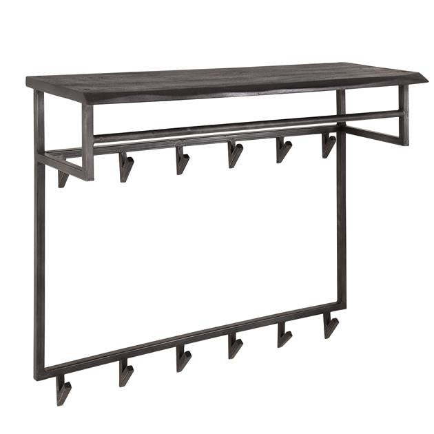 Coat rack Yme DH Interior Acacia LxWxH 92x84x50 Acacia wood White photo diagonal front view