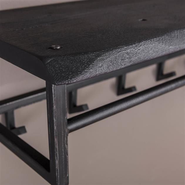 Coat rack Yme DH Interior Acacia LxWxH 103x37x30 Acacia wood Atmospheric photo detail