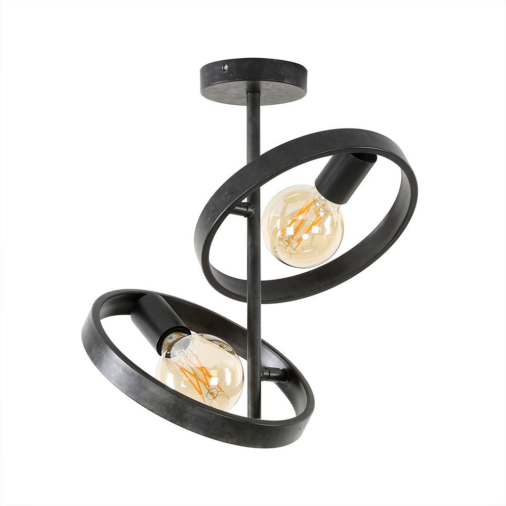 Ceiling lamp Otan DH Interior Charcoal LxWxH 48x28x9 Metal White photo front view