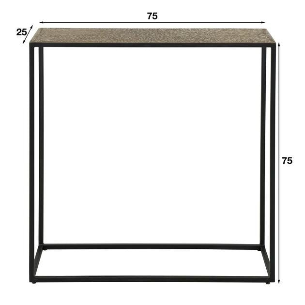 Dressing table Lizzy DH Interior Bronze LxWxH 82x80x30 Bronze White photo size indication