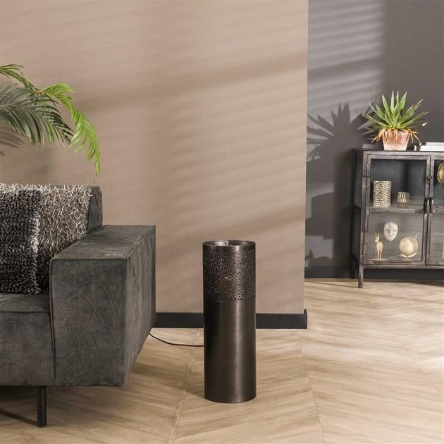 Floor lamp Eleanor Black Nickel DH Interior Black LxWxH 68x25x25 Nickel Atmospheric photo front view
