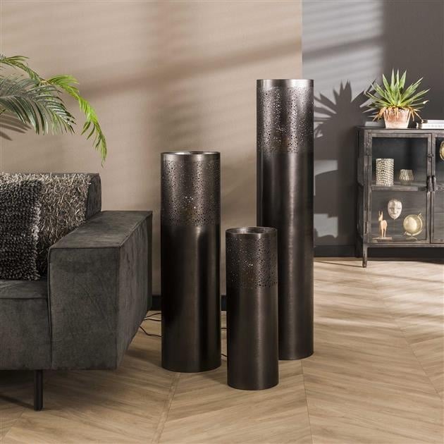 Floor lamp Eleanor Black Nickel DH Interior Black LxWxH 68x25x25 Nickel Atmospheric photo in situation