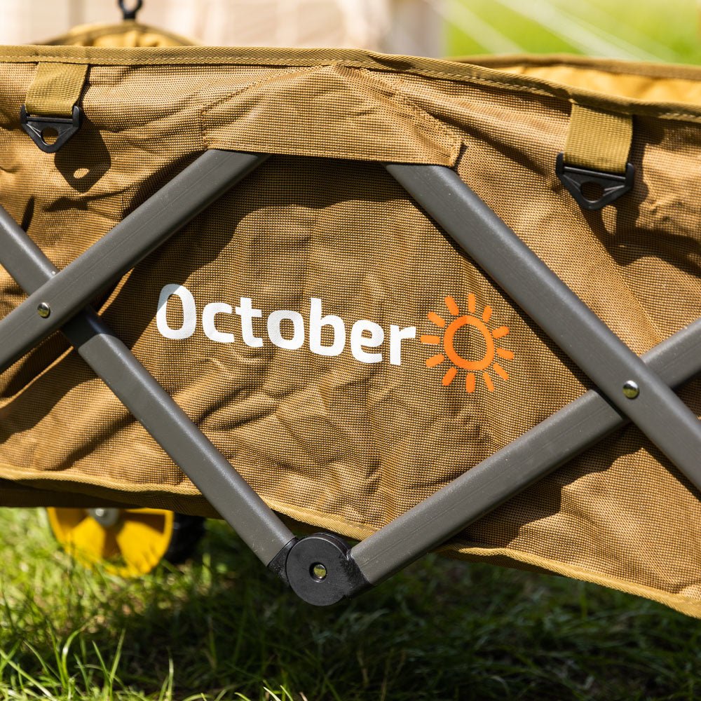 Trolley Collapsible handcart brown 90x50x55 cm Dimehouse Brown LxWxH 75x28x28 Aluminum Atmospheric photo detail