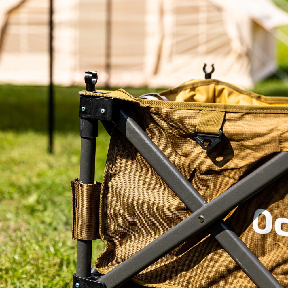 Trolley Collapsible handcart brown 90x50x55 cm Dimehouse Brown LxWxH 75x28x28 Aluminum Atmospheric photo detail