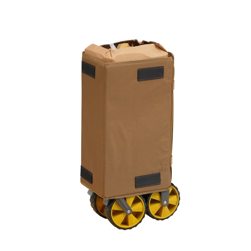 Trolley Collapsible handcart brown 90x50x55 cm Dimehouse Brown LxWxH 75x28x28 Aluminum White photo detail