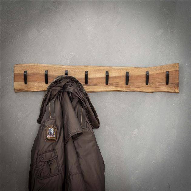 Coat rack Levi DH Interior Acacia LxWxH 92x21x15 Acacia wood Atmospheric photo front view