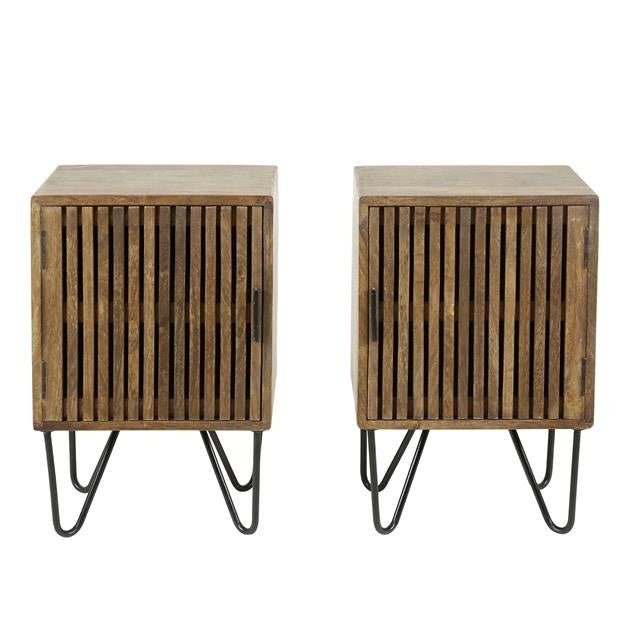 Bedside table Tory DH Interior Mango LxWxH 65x45x35 Mango wood White photo front view