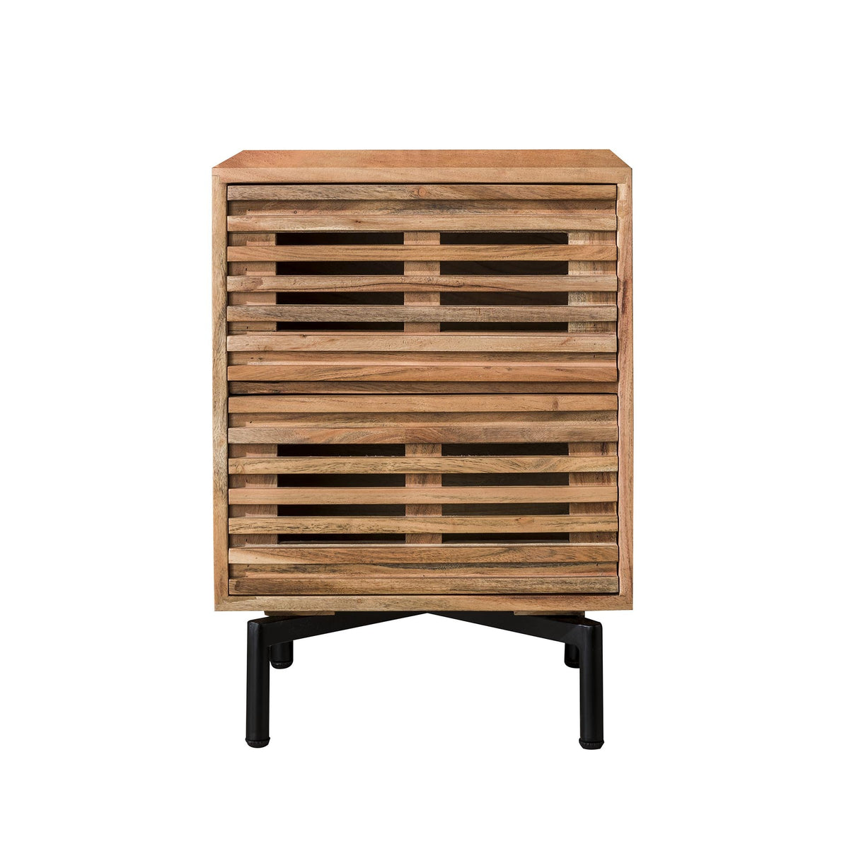 Bedside table Monja DH Interior Acacia LxWxH 70x53x43 Acacia wood White photo front view
