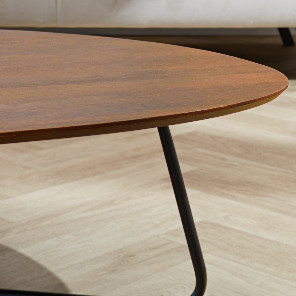 Coffee table Zoë Walnut Dimehouse Brown LxWxH 90x81x24 Mango wood Atmospheric photo detail