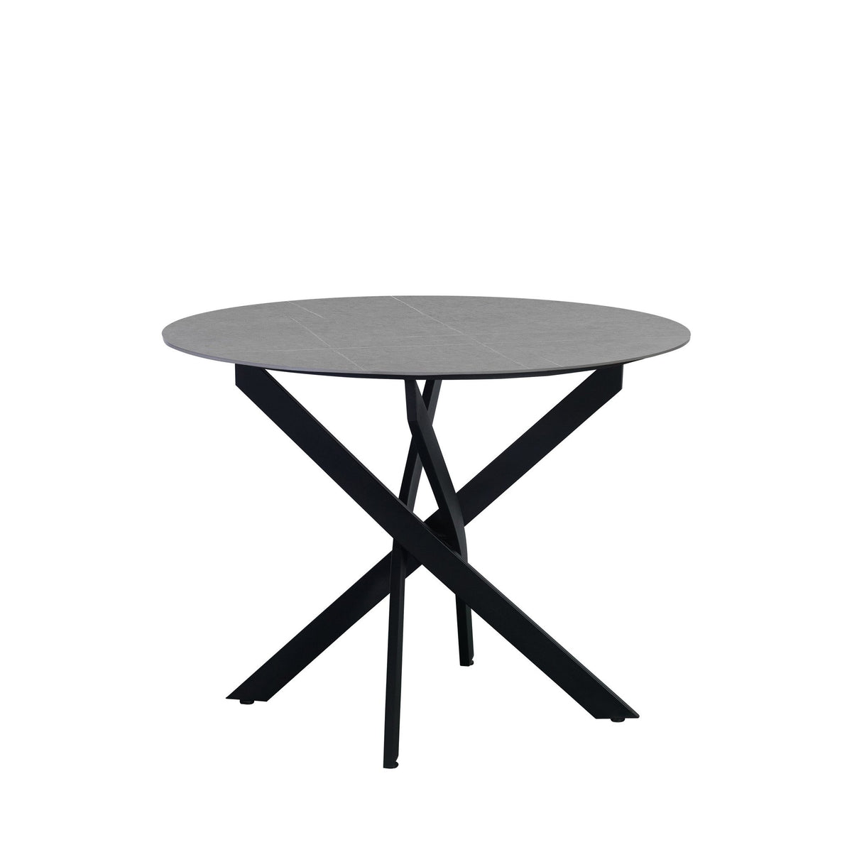 Vivian Gray dining table Dimehouse Gray LxWxH 111x111x11 Sintered stone White photo front view