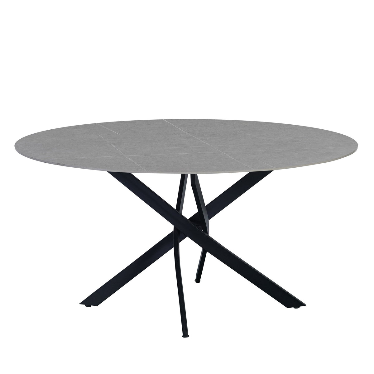 Vivian Gray dining table Dimehouse Gray LxWxH 120x16x7 Sintered stone White photo front view