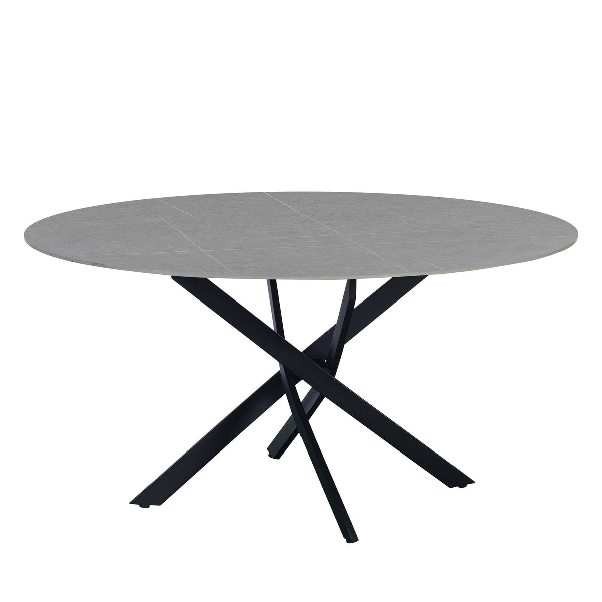 Vivian Gray dining table Dimehouse Gray LxWxH 120x16x7 Sintered stone White photo side view