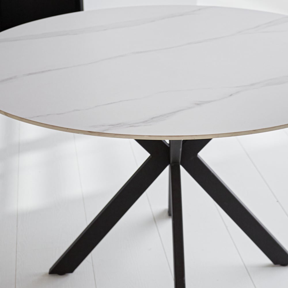 Dining table Yuna White Dimehouse White LxWxH 111x111x11 Sintered stone Atmospheric photo detail