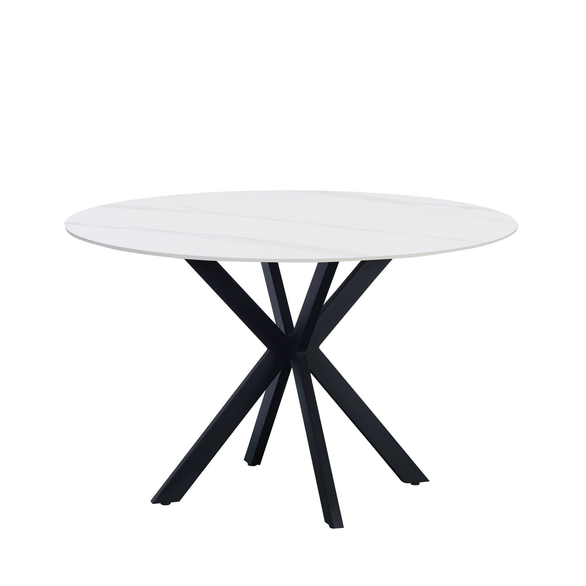 Dining table Yuna White Dimehouse White LxWxH 132x132x11 Sintered stone White photo diagonal front view