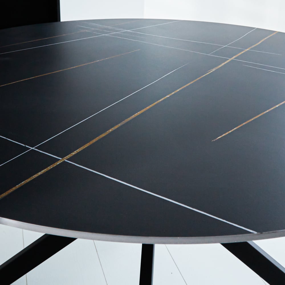 Dining table Yuna Black Dimehouse Black LxWxH 114x77x9 Sintered stone Atmospheric photo detail