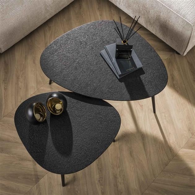 Coffee table Luna DH Interior Gray LxWxH 83x13x12 Gray Atmospheric photo diagonal front view corner setting