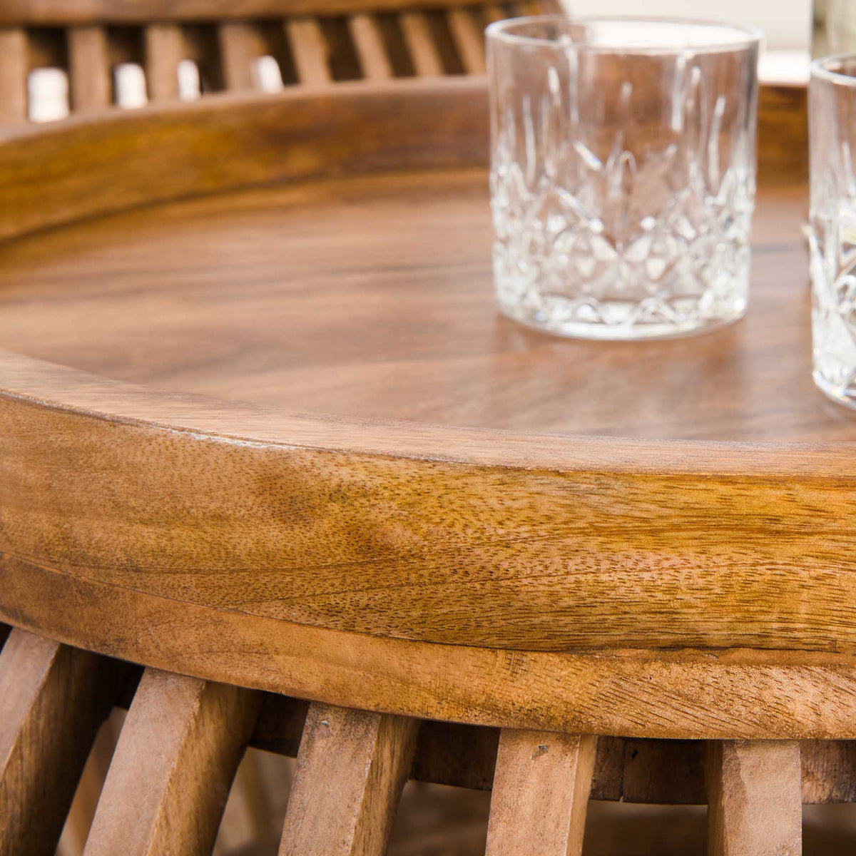 Coffee table Hans DH Interior Mango LxWxH 88x88x45 Mango wood Atmospheric photo detail