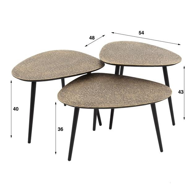 Coffee table Betty DH Interior Bronze LxWxH 65x55x16 Bronze White photo size indication