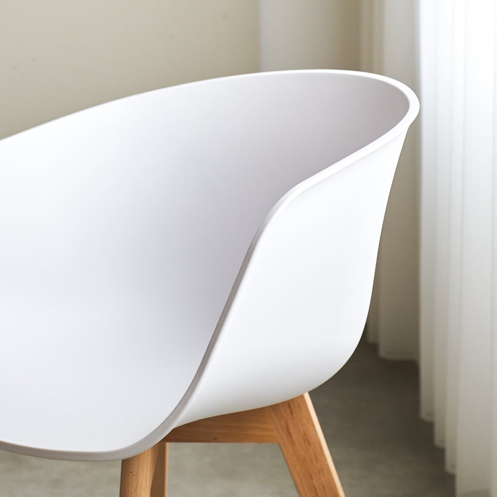 Herning dining room chair Dimehouse White LxWxH 68x60x51 Plastic Atmospheric photo detail