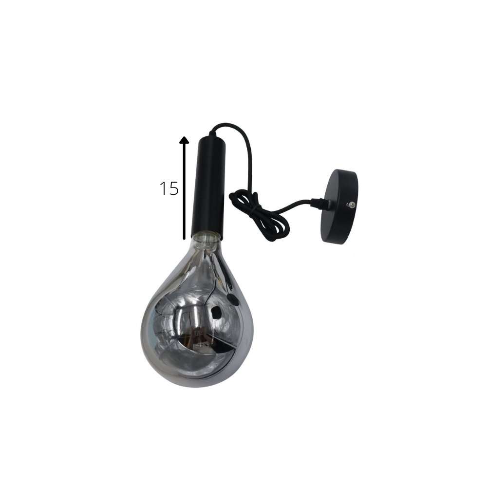 Miles Smokey hanging lamp Dimehouse Anthracite LxWxH 29x22x22 Glass White photo size indication