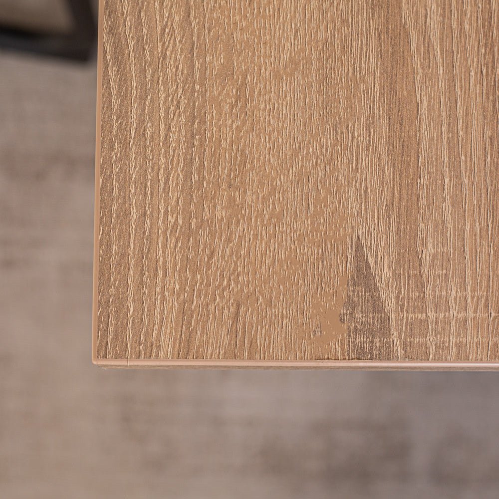 Lenzo Robson Oak table top Dimehouse Brown LxWxH 182x83x7 Melamine Atmosphere photo color sample