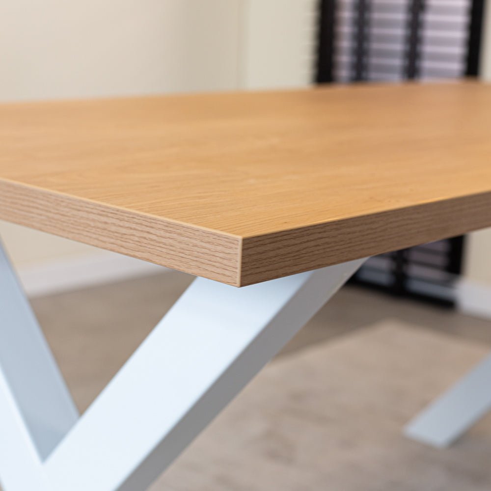 Lenzo Rustique Oak table top Dimehouse Brown LxWxH 192x103x7 Melamine Atmospheric photo detail
