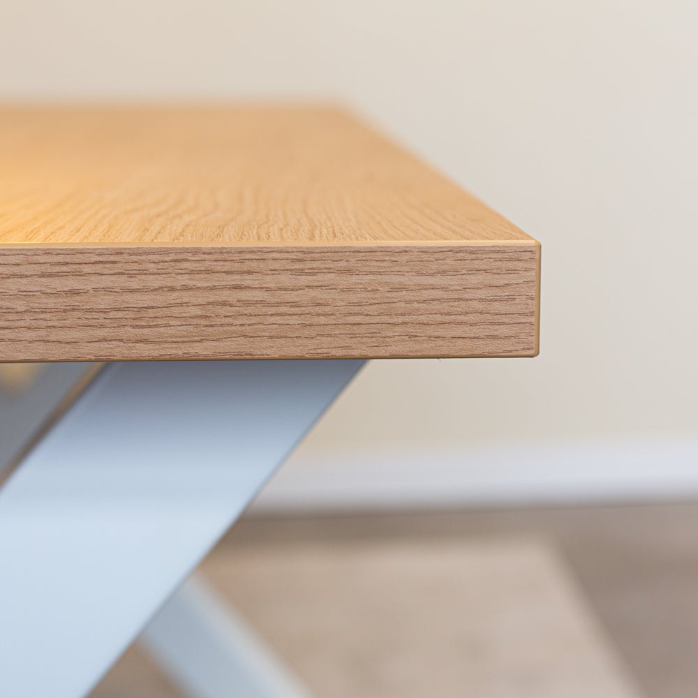 Lenzo Rustique Oak table top Dimehouse Brown LxWxH 192x103x7 Melamine Atmospheric photo detail