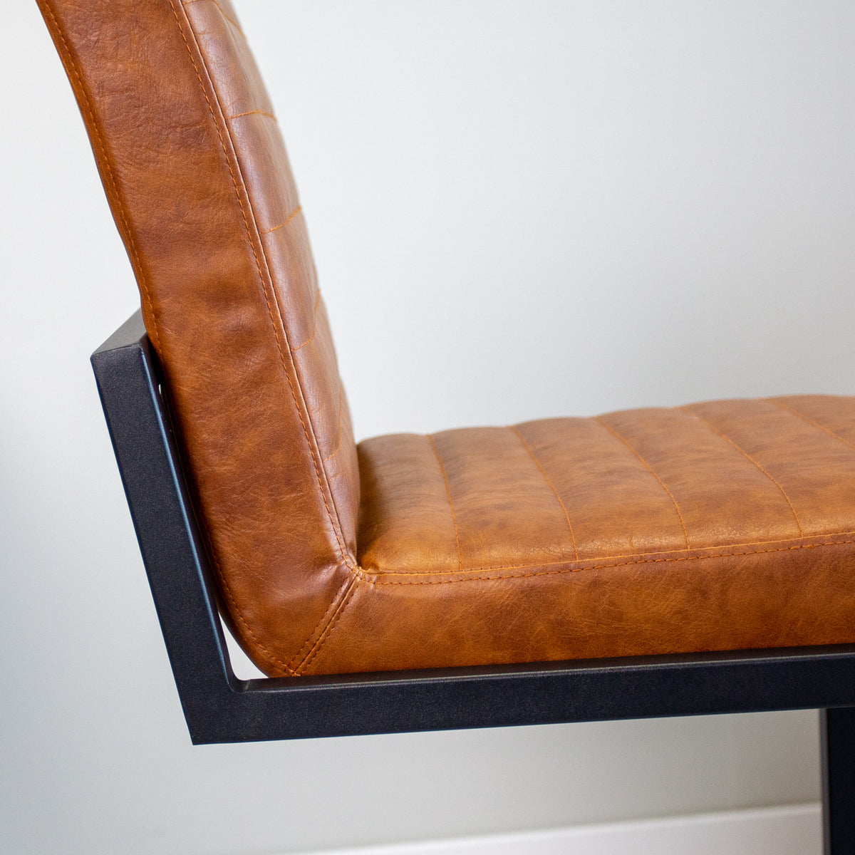 Barstool Kuba Dimehouse Cognac LxWxH 72x69x54 Faux leather Atmospheric photo detail