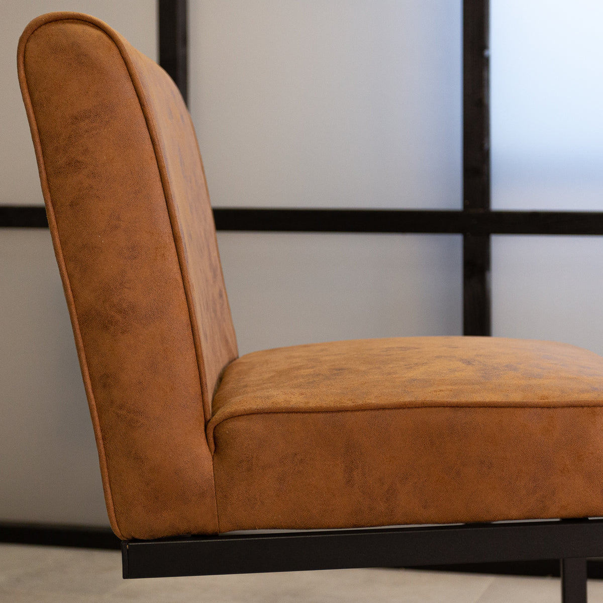 Dining room chair Nathan Dimehouse Cognac LxWxH 75x62x56 Fabric Atmospheric photo detail