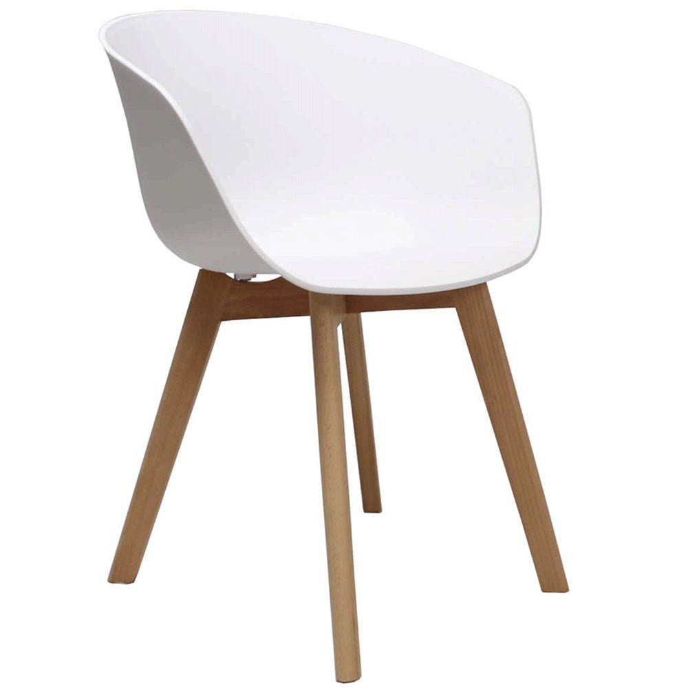 Herning dining room chair Dimehouse White LxWxH 68x60x51 Plastic White photo diagonal front view