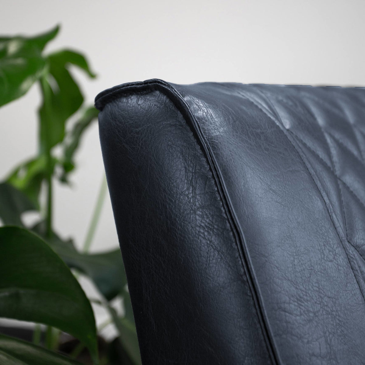 Armchair Peter Dimehouse Blue LxWxH 68x62x45 Faux leather Atmospheric photo detail