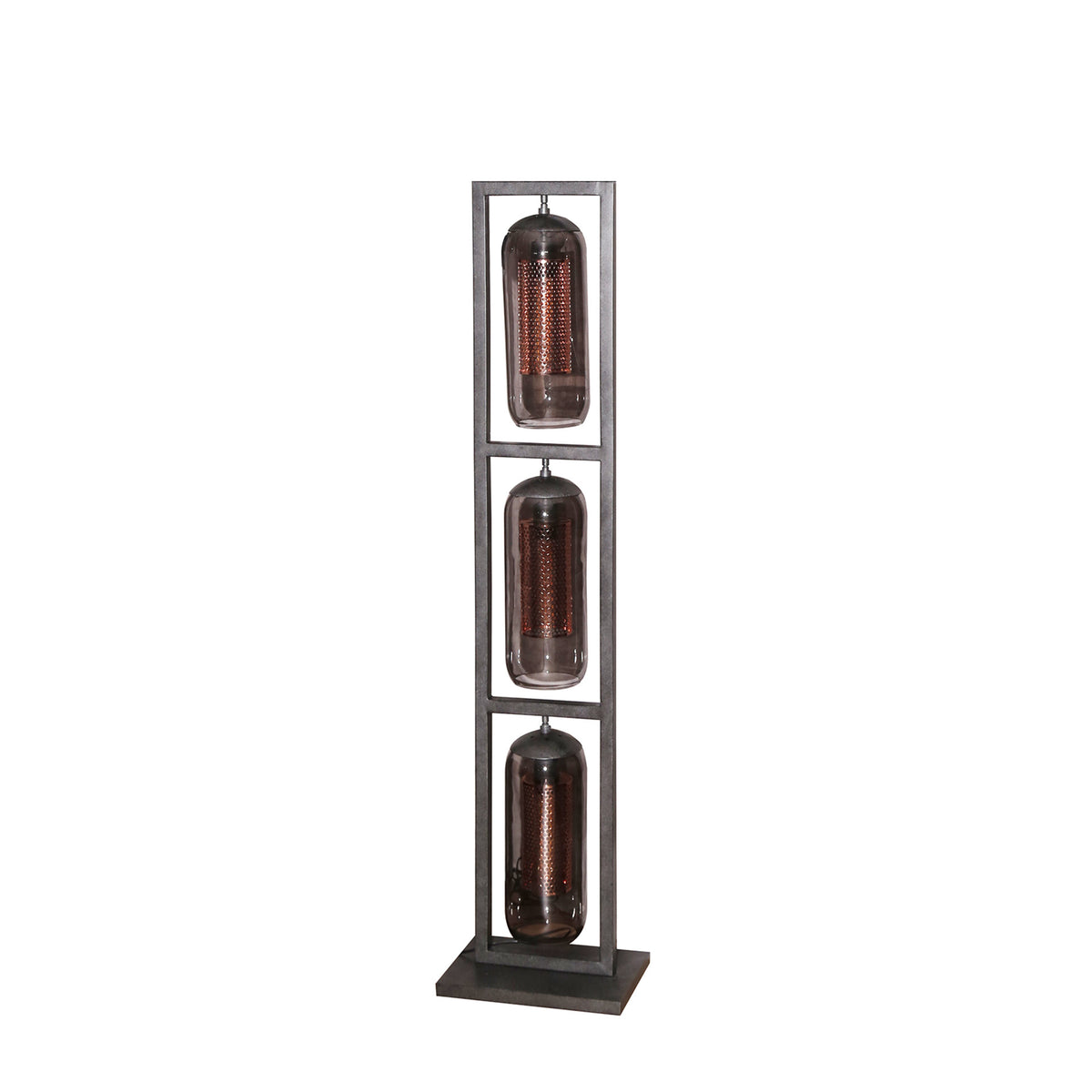 Floor lamp Hilda DH Interior Black LxWxH 162x38x29 Metal White photo diagonal front view