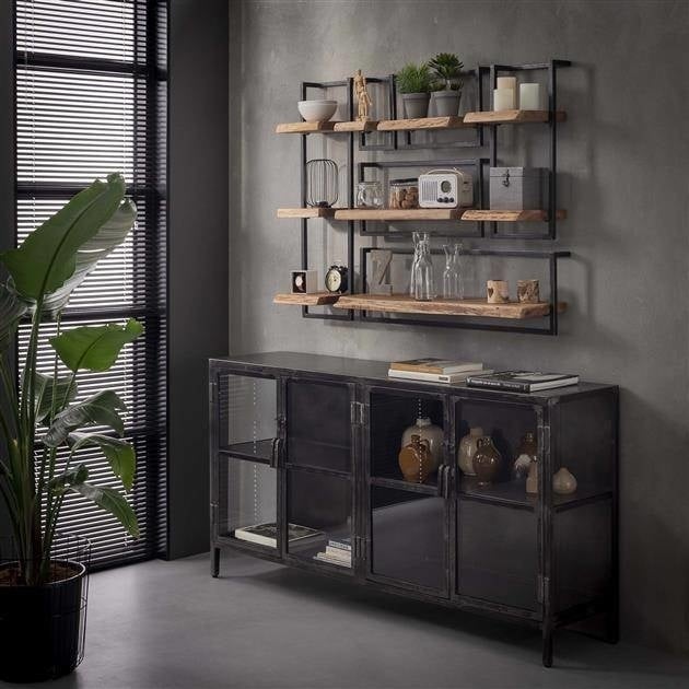 Wall shelf Aberdeen DH Interior Acacia LxWxH 65x32x12 Acacia wood Atmospheric photo in situation