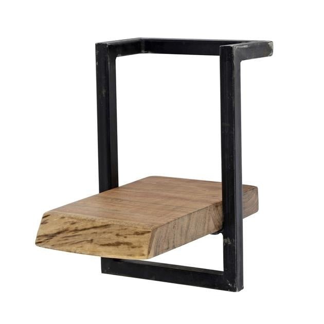 Wall shelf Aberdeen DH Interior Acacia LxWxH 32x24x12 Acacia wood White photo diagonal front view