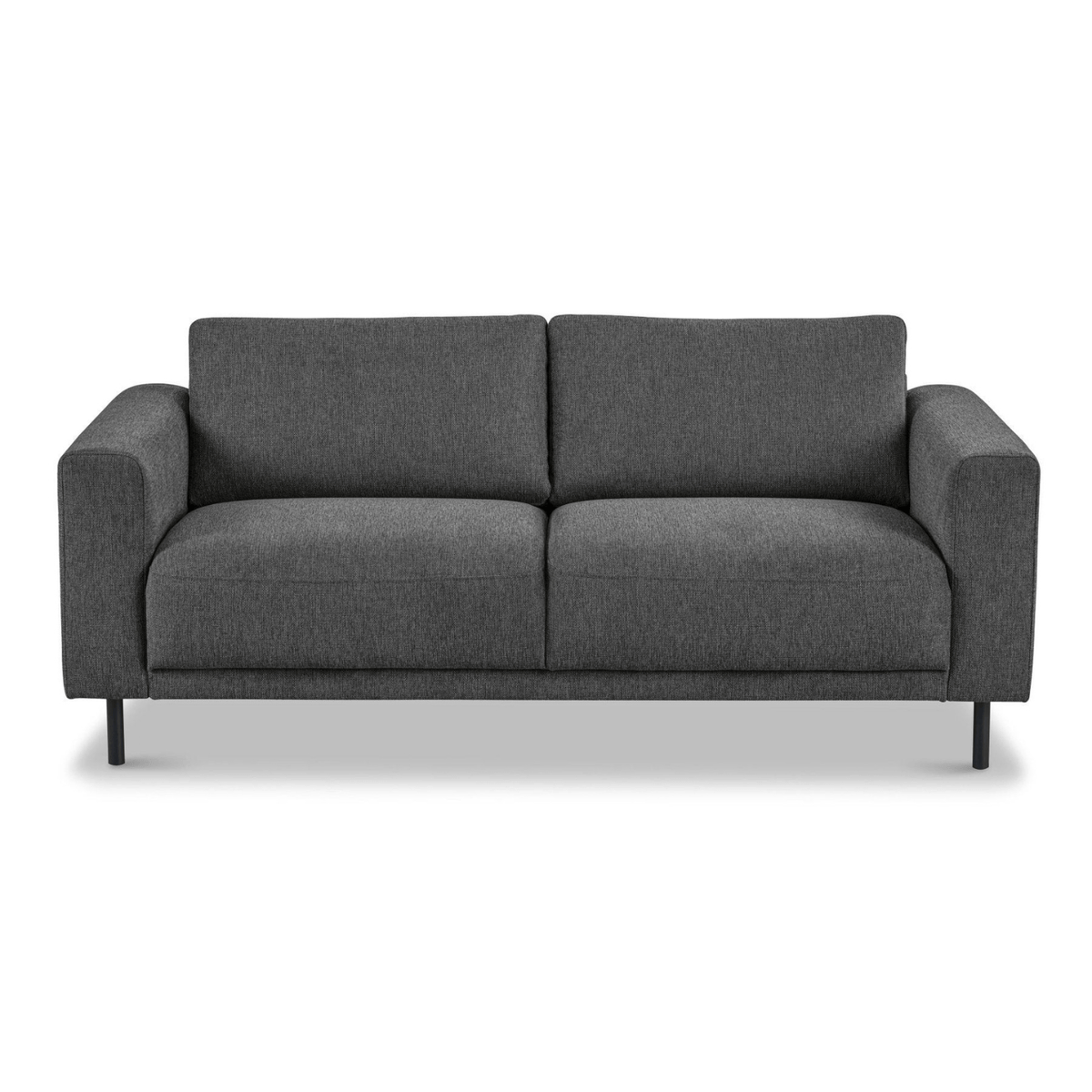 Sofas - Modern 3-seater Sofa Anthracite Fabric Aniko 213x90x78 cm - Dimehouse