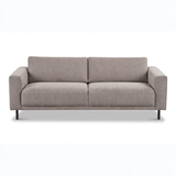 Sofas - Modern 3-seater Sofa Taupe Fabric Aniko 213x90x78 cm - Dimehouse