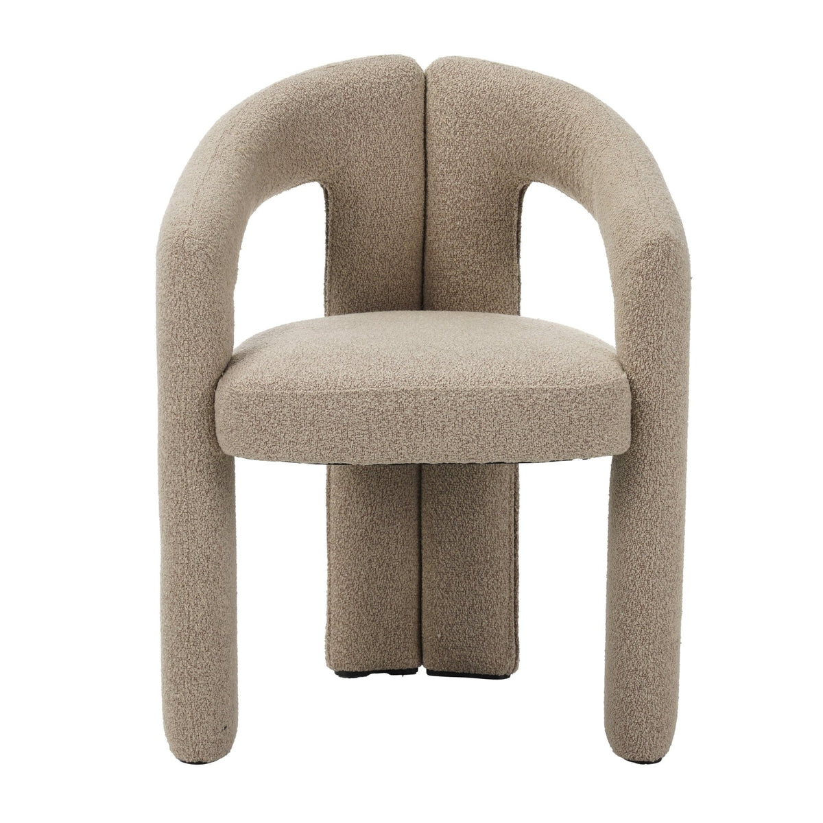 Dining room chairs - Design Dining room chair Sand color Bouclé Maro - Full Fabric - Dimehouse