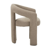 Dining room chairs - Design Dining room chair Sand color Bouclé Maro - Full Fabric - Dimehouse